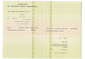 Аттестат за 9 класс 1995-2006 в Волгодонске